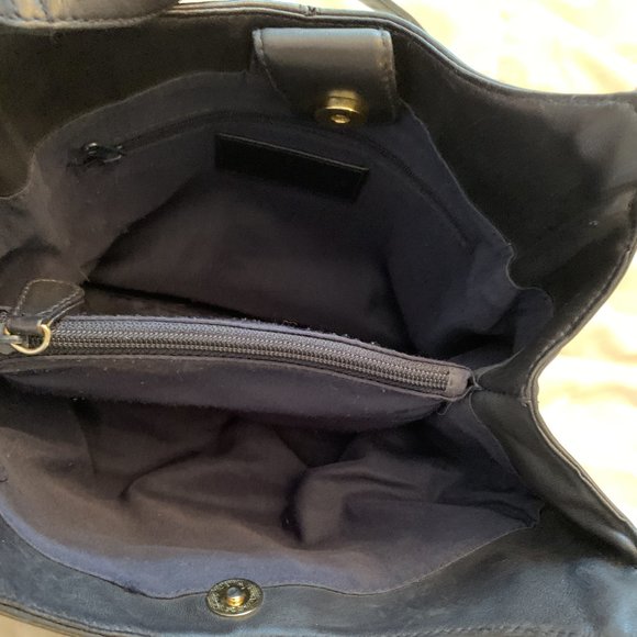 Navy Leather Etienne Aigner Purse - Picture 4 of 5